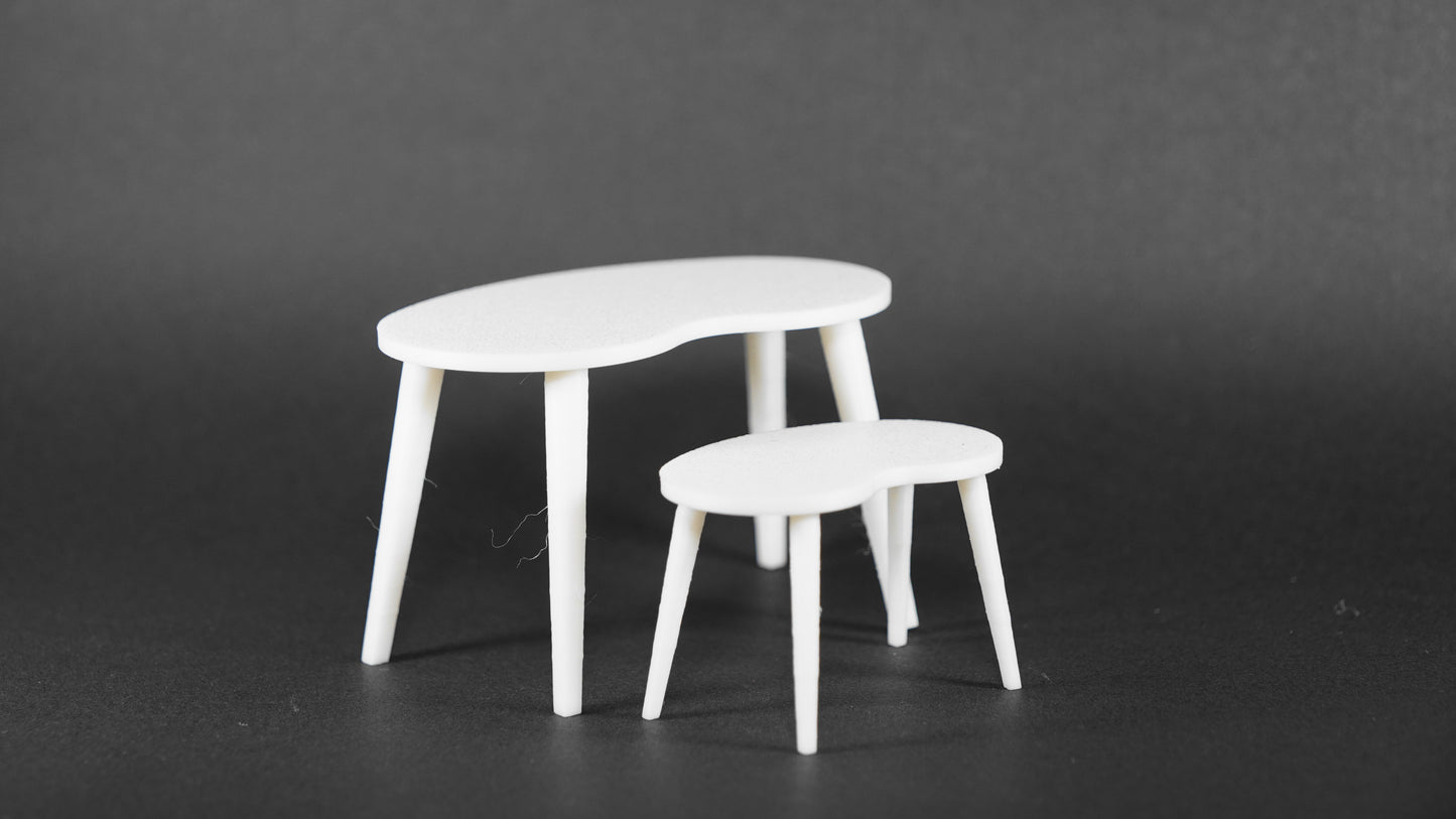 1:12 Scale Dolls House Miniature - IKEA-Inspired Coffee & Small Table Set