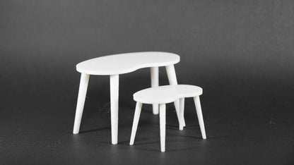 1:12 Scale Dolls House Miniature - IKEA-Inspired Coffee & Small Table Set