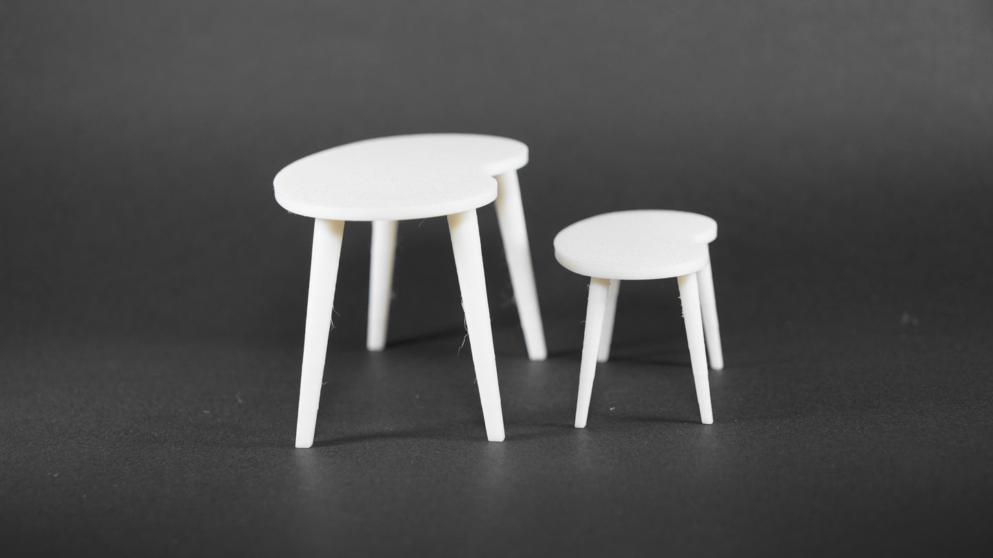 1:12 Scale Dolls House Miniature - IKEA-Inspired Coffee & Small Table Set