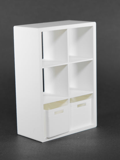 1:12 Scale Dolls House Miniature - IKEA-Inspired KALLAX 2x3 Shelving Unit