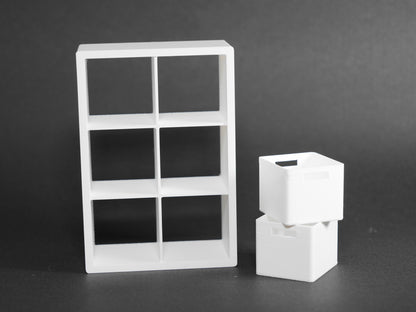 1:12 Scale Dolls House Miniature - IKEA-Inspired KALLAX 2x3 Shelving Unit