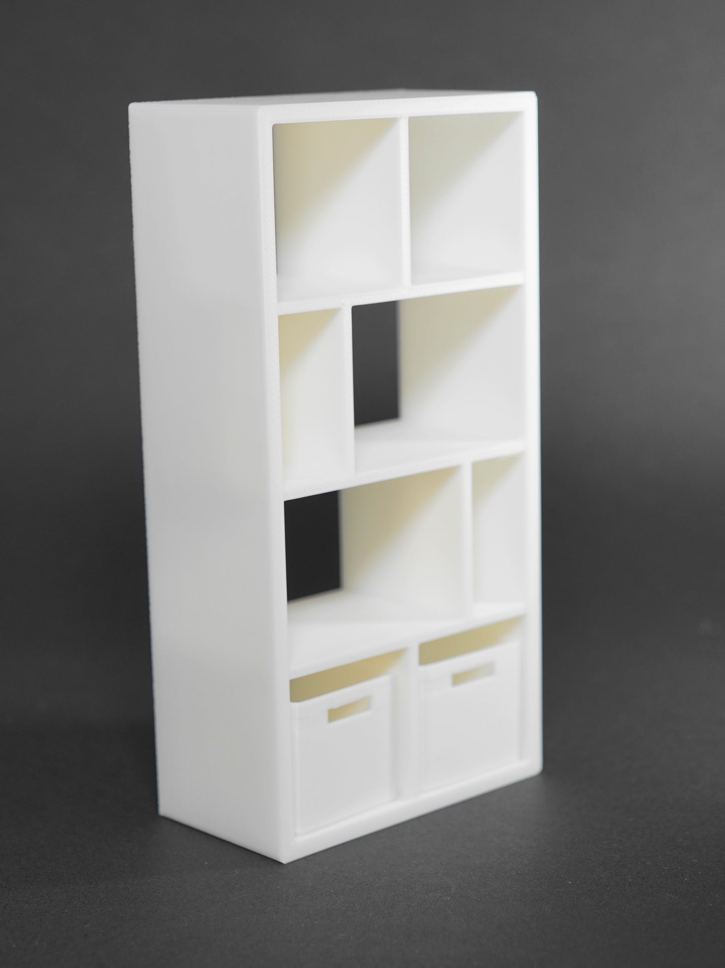 1:12 Scale Dolls House Miniature – IKEA-Inspired Shelving Unit with Storage