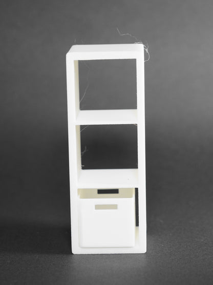 1:12 Scale Dolls House Miniature - IKEA-Inspired KALLAX 1x3 Shelving Unit