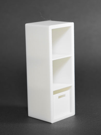 1:12 Scale Dolls House Miniature - IKEA-Inspired KALLAX 1x3 Shelving Unit