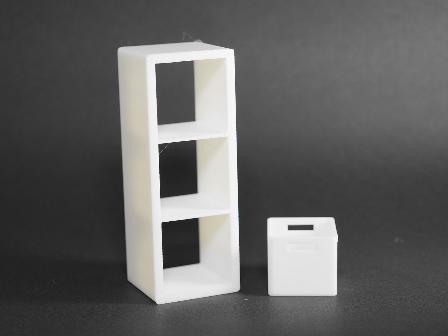 1:12 Scale Dolls House Miniature - IKEA-Inspired KALLAX 1x3 Shelving Unit