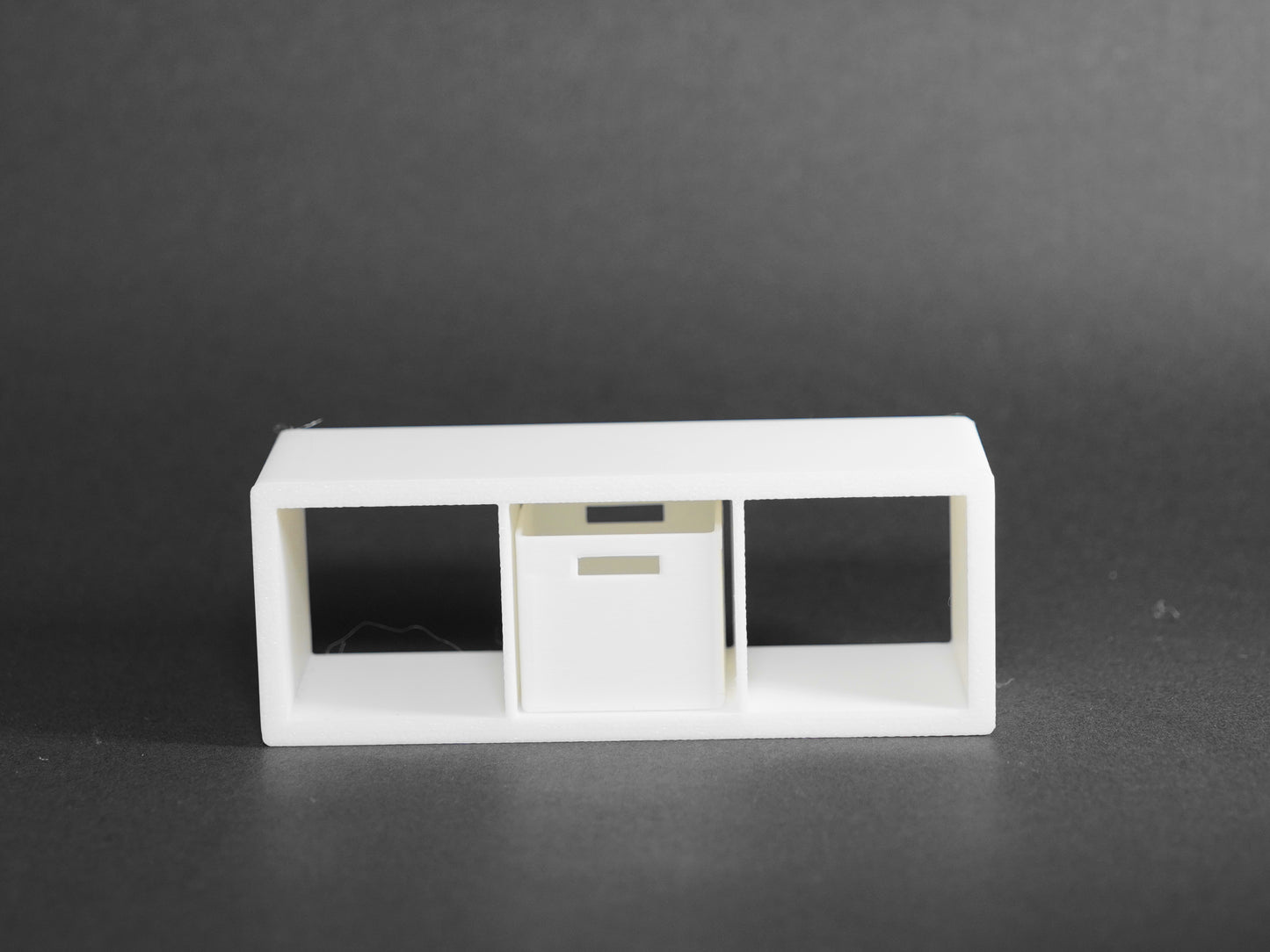 1:12 Scale Dolls House Miniature - IKEA-Inspired KALLAX 1x3 Shelving Unit