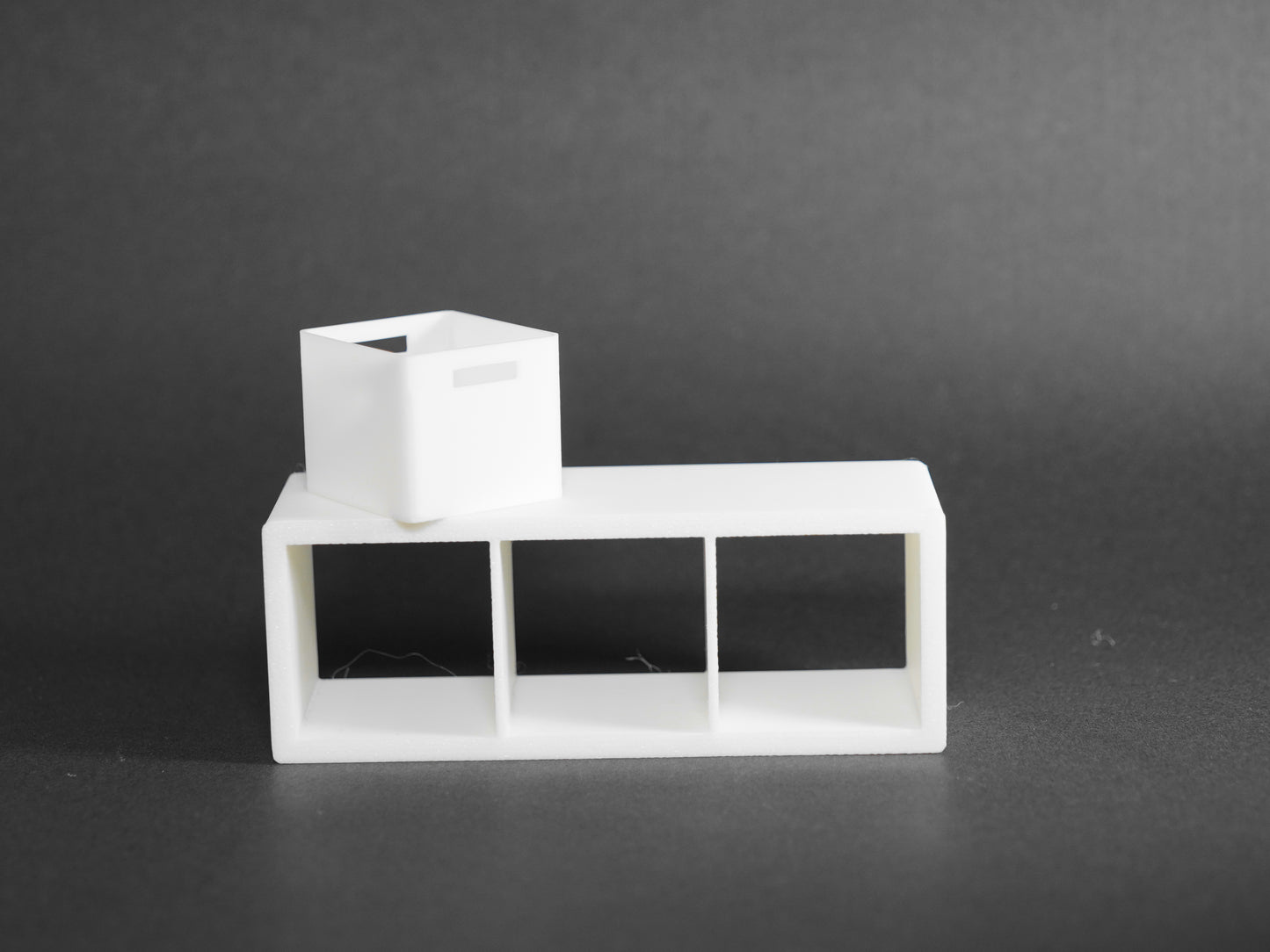 1:12 Scale Dolls House Miniature - IKEA-Inspired KALLAX 1x3 Shelving Unit