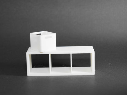 1:12 Scale Dolls House Miniature - IKEA-Inspired KALLAX 1x3 Shelving Unit