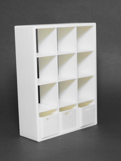1:12 Scale Dolls House Miniature - IKEA-Inspired KALLAX 3x4 Shelving Unit