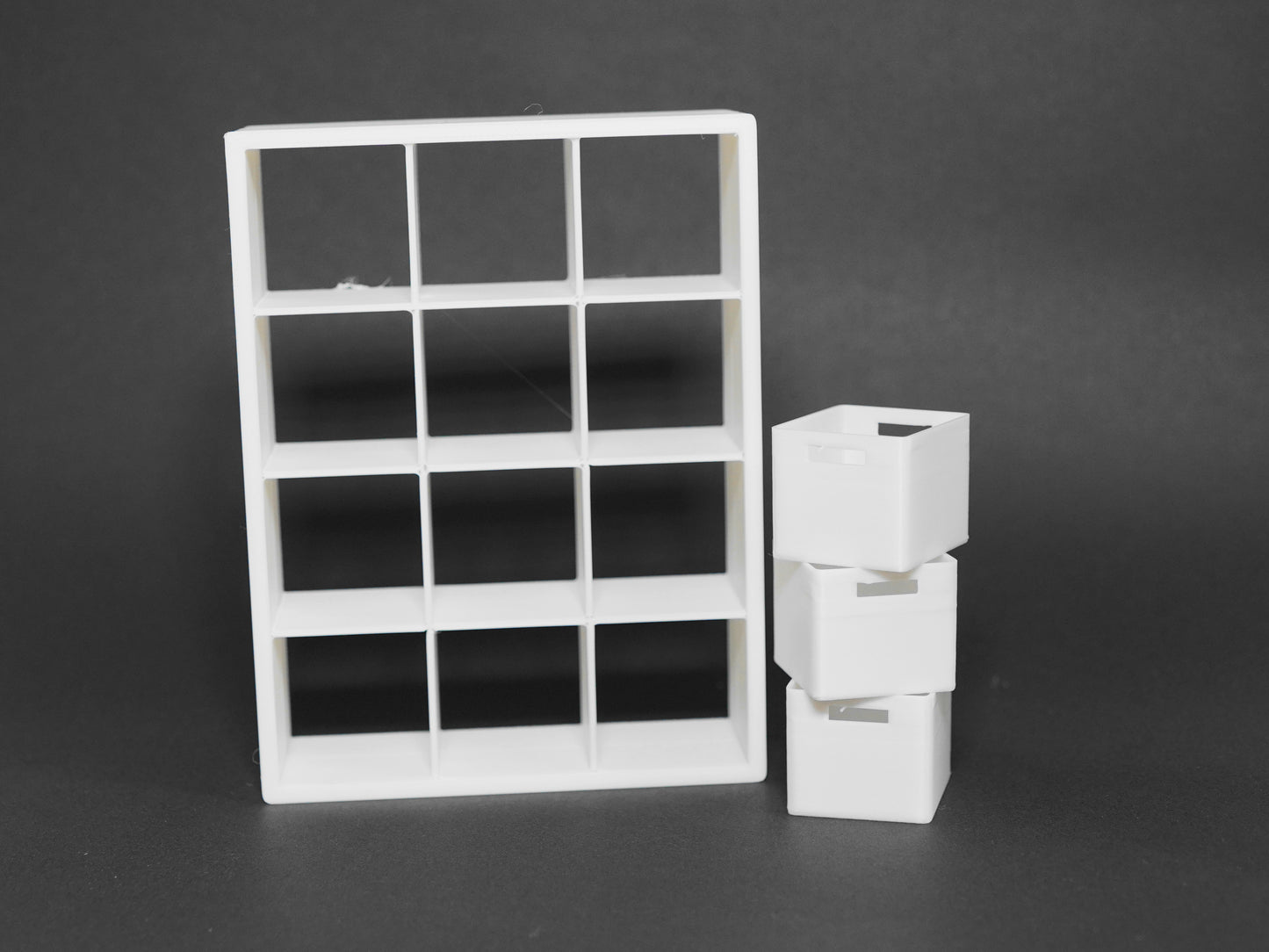 1:12 Scale Dolls House Miniature - IKEA-Inspired KALLAX 3x4 Shelving Unit