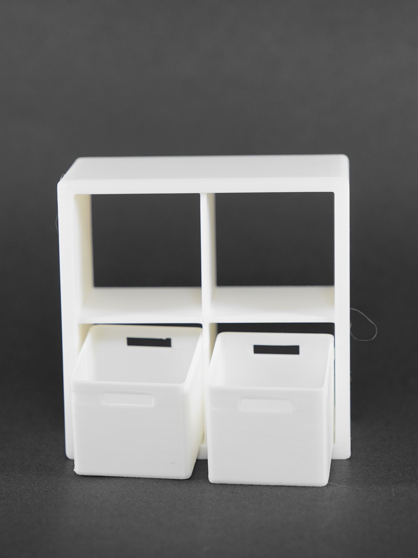 1:12 Scale Dolls House Miniature - IKEA-Inspired KALLAX 2x2 Shelving Unit