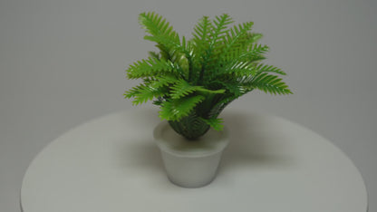 1:12 Scale Dolls House Miniature – Realistic Indoor/Outdoor Plant with White Pot